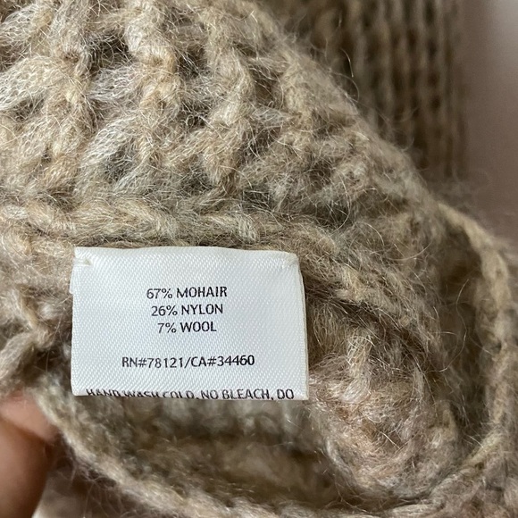 Eileen Fisher Open Knit Mohair Wool Blend Coastal Grandma Beachy Sweater Small - Picture 6 of 6